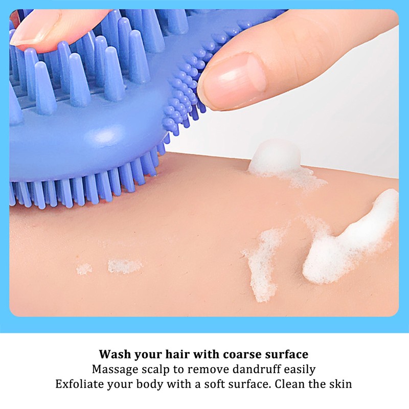Silicone Bath Brush Men Women Soft Double Sided Exfoliating Massage