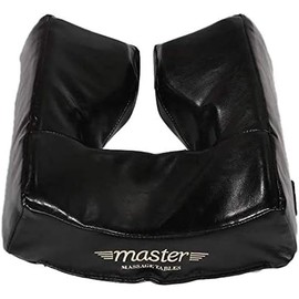 MASTER HEALTH PRODUCT Massage Table Face Cradle Cushion Pillow with Pu Leather and Memory Foam Ergonomic Massage Bed Headrest (Black)