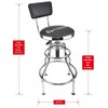 Olympia Tools 82-738 Adjustable Hydraulic Work Stool, Black