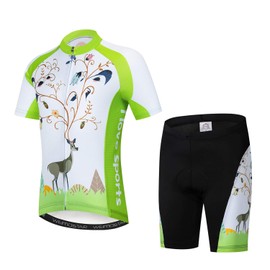Conjunto de playera de ciclismo para niños, ropa para niños y niñas, Venado, Large