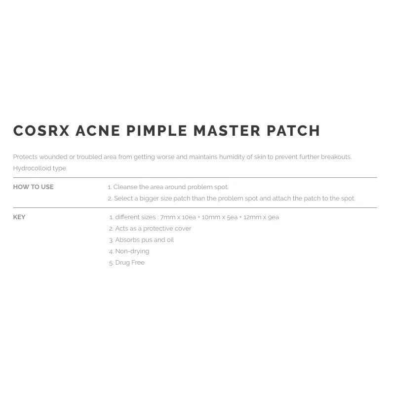 Cosrx Acne Pimple Master Patch 24 patches (1pc) EXP 03/2028