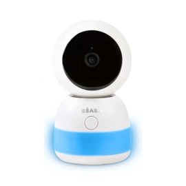 BÉABA, Baby Zusatzkamera, 720p-HD-Bildschirm, 360°-Kamera, Nachtsicht, Handy-App, Nachtlicht, Walkie-Talkie, Schlaflieder, Thermometer und Luftfeuchtigkeitskontrolle, Zen Night Light Weiß