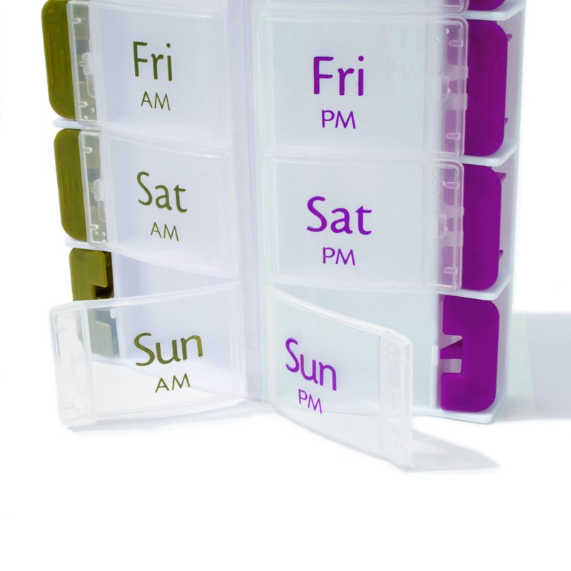 Pill Box ~ Easy Open Buttons ~ AM & PM