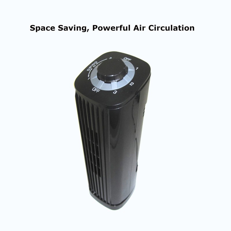 Optimus F-7348BK-F F-7348 3-Speed 50-Watt 14-in. Portable Ultra-Slim Desktop Oscillating