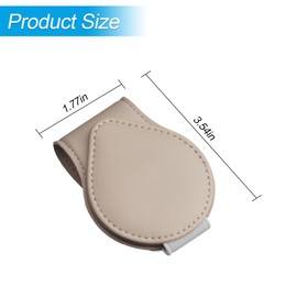 TSUGAMI Sunglasses Holder for Car Visor, 2PCS Magnetic Leather Vehicles Eyeglass Hanger Clip, Automotive Ticket Cards & Glasses Mount Accessories, Universal for SUV, Truck, RV (Beige)