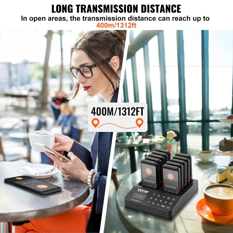 Restaurant Pager System 20 Beepers Wireless Guest Calling Queue Signal