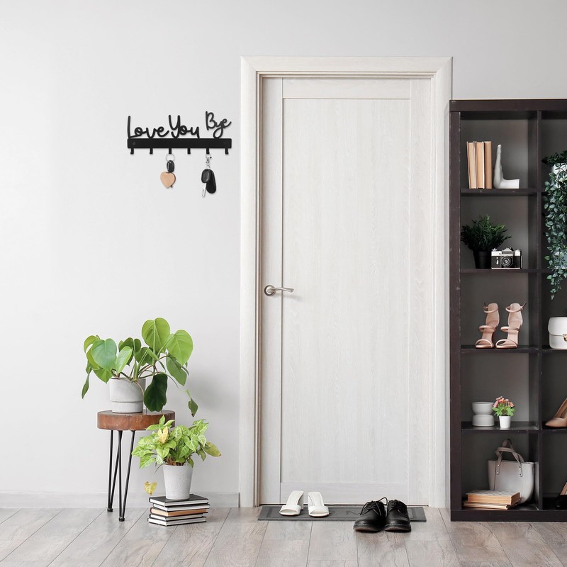 Otoolling Love You Bye Sign Key Holder Hook Wall Mounted