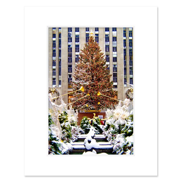 "Rockefeller Center Christmas Tree" - Fine Art Matted Print from