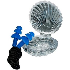 Escualo l Tapón para oídos con hilo l Natación l Accesorio Natación l Protector de oídos l Silicon l Color Azul