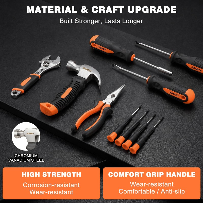 157-Piece Tool Set, 8V Cordless Drill Set, Hand Tool Kit