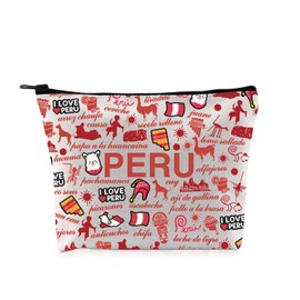 PYOUL Funny Peru Lovers Gift Peru Makeup Bag Peru Traveller Cosmetic Bag Peruvian Culture Lovers Gift (Peru Bag)