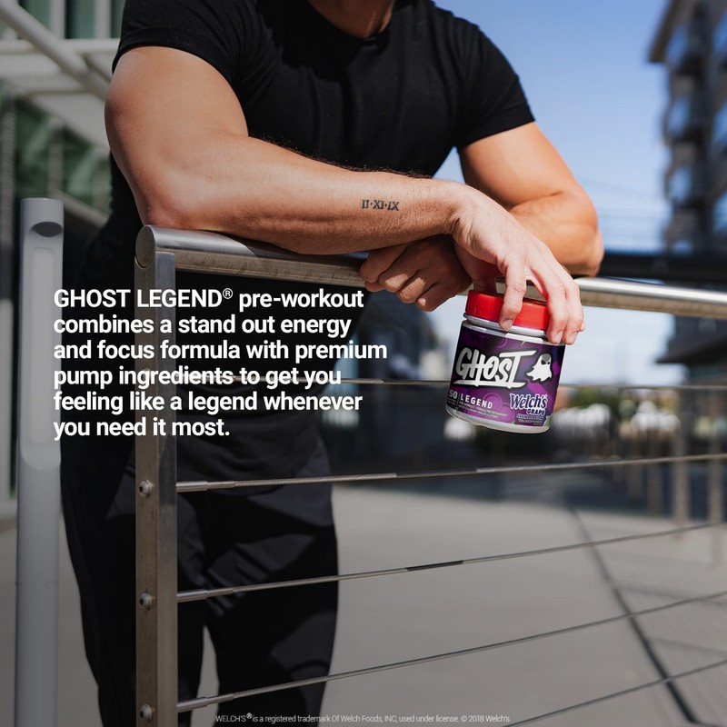 GHOST Legend Pre-Workout Energy Powder - 25 Servings - Caffeine,