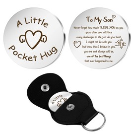 Gifts for Son Pocket Hug Token Son Graduation Gift from Mom Dad Cool Keychains Easter Basket Stuffers Son Birthday Gifts Fathers Day for Son Adult Son Gift Ideas Son in Law Gift Father Son Gift