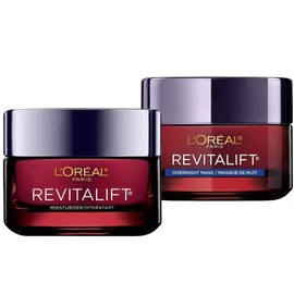 L'Oreal Paris Revitalift Triple Power LZR Anti Aging Day & Night Face Cream With Pro Retinol, Vitamin C + Hyaluronic Acid, Anti Wrinkle Moisturizer, Skin Care Kit, 2 Count