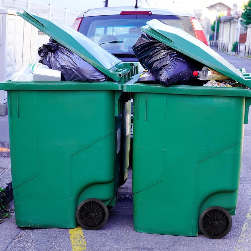 SOLUSTRE Trash Can Wheels Replacement - 2 Pack 7" x