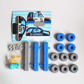 JAYSRIS Take Apart Police cars Toys Set with Dismantling Tools, Hands-on Assemble Transform Educational Toys for Children