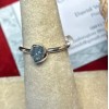 Natural Creations sterling silver stackable ring Size 7 Aquamarine Raw