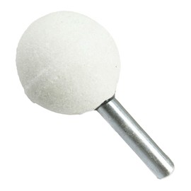 Ball Grinding Bits 6mm x 30mm Grinding Wheel Head White Corundum Ball Rotary Burr for Ceramic Stone Metal DIY Grinding 10pcs