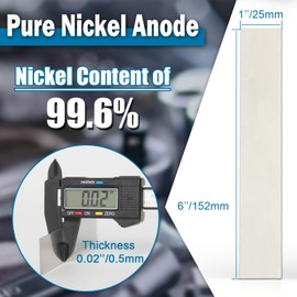 4 Pcs Pure Nickel Strip-1"Inch X 6 Inches X 0.02 Inch for Nickel Plating and Electroplating