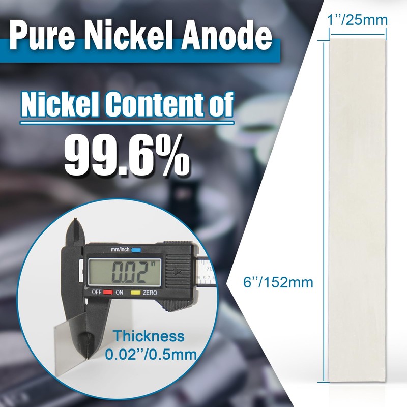 4 Pcs Pure Nickel Strip-1"Inch X 6 Inches X 0.02