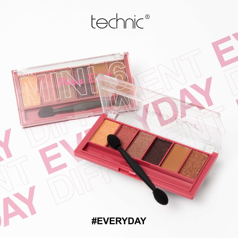 Technic Mini Edit 6 Eyeshadow Palette, Long Lasting and Blendable
