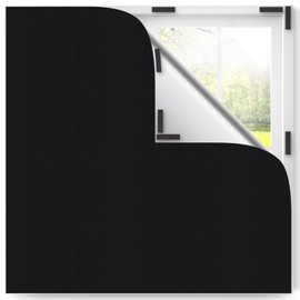 Inwee Blackout Blind Stick On, 300x145cm No Drilling Blackout Curtain for Window, Fits Any Size Shape Window, Portable Blackout Blinds for Bedroom, Nursery, Loft, Travel, RV, with 24 Magnets