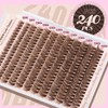 Yawamica Brown Lash Clusters Kit Fluffy Lash Extension Kit 10-16mm