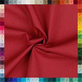 VmG-Store 2 m Cotton Fabric Plain 100% Cotton Oeko-Tex No Sold by the Metre Over 70 Colours to Choose From (077 I Dark Blush)