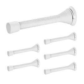 Ravinte Door Stoppers, 6 Pack White Spring Door Stops with Rubber Bumper, Door Stoppers for Bottom of Door