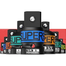 Aiourx 8-Piece Impact Socket Adapter Set, 1/4", 3/8", 1/2", 3/4", 1" Socket Converter and Reducer, Impact Driver and Wrench Conversion Kit, Automotive Maintenance and Construction Engineering