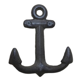 FTWDesign Anchor Double Coat Hook Made of Cast Iron