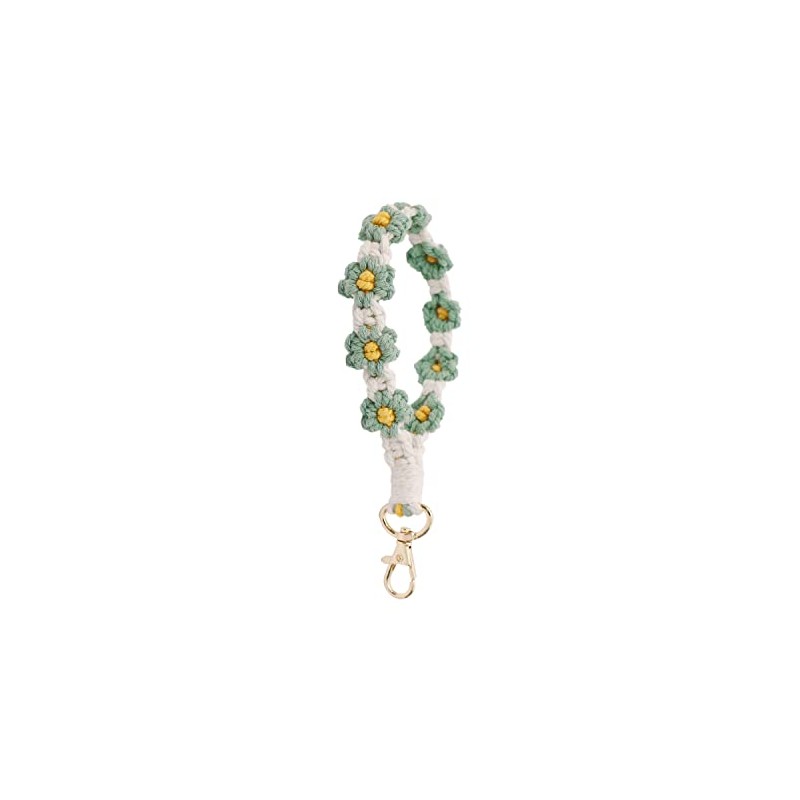 AOKSUNOVA Key Ring Band Macrame Lanyard Short Key Pendant Girls