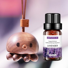 Veecent Octopus Car Air Freshener - Solid Wood Car Diffuser Lasting 60+ Days, Essential Oil Aromatherapy & Elegant Car Ornament Pendant - Specification: Aroma diffuser + lavender