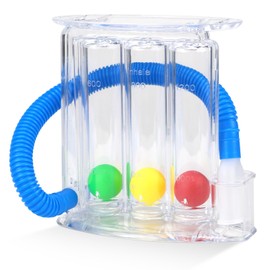 Rierousy Breath Trainer, Lung Trainer, Breathing Trainer with 3 Colourful Balls, Breath Trainer for Speech Therapy and Lung Function, Deep Breathing Trainer with 3 Chamber System (Style B with 3