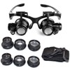 EUROXANTY Magnifying Glasses, Head Magnifier with LED Lighting, 10, 15,