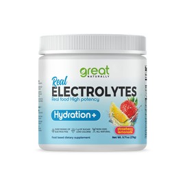 Electrolytes Powder Hydration | Real Food High potency | Strawberry Lemonade 30 Servings | High potency Electrolyte powder | Hydration drink mix | Electrolyte Supplement Potassium Magnesium Calcium