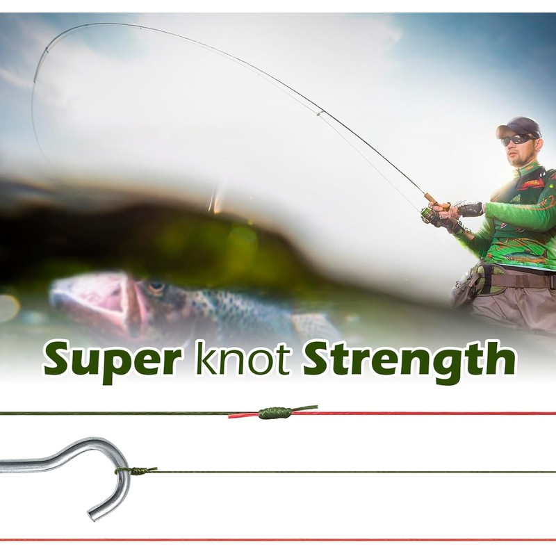 Frwanf 8-Strand PE Fishing Line for Freshwater/Saltwater/Rock/Boat Fishing, 1,640.4 ft