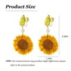 Sunflower Earrings for Women Sunflower Clip on Earrings Spring Earrings