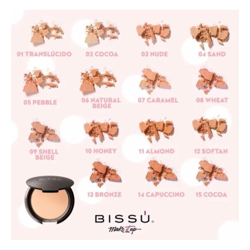 Polvo Maquillaje Compacto Para Rostro Bissú