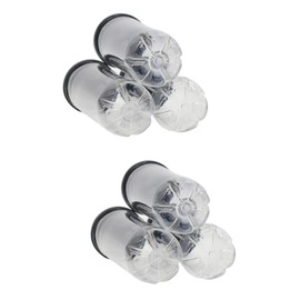 Toddmomy 6 Pcs Tennis Cylinder Clear Container Black Tennis Balls Container with Lid Tennis Saver Organizer for Garage Tennis Ball Storage Can PVC Transparent Plastic Tennis Holder Portable