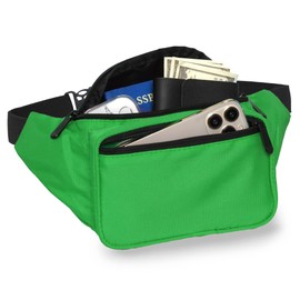 Green Fanny Pack Belt Bag I Mens Fanny Packs for Women Fashionable - Crossbody Bag Bum Bag Waist Bag Waist Pack - Hands Free for Hiking, Running, Travel, Waterproof and More