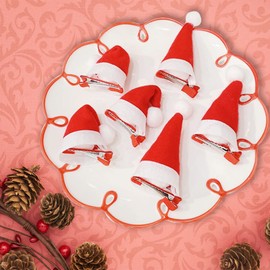 Pack of 10 Christmas Hat Hair Pins, Christmas Hair Clips, Cute Hair Accessories, for Christmas Party Decorations, Hair Accessories for Girls