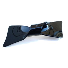 Wardani, Medium Tortoiseshell Barrette Handmade in France Bow tie (Black)