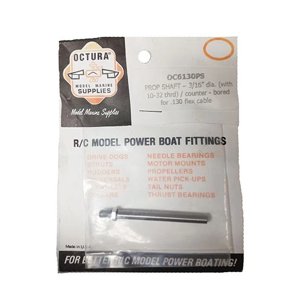 Octura 2-1/4" Prop Shaft w 3/16" Dia 10-32 Threaded for