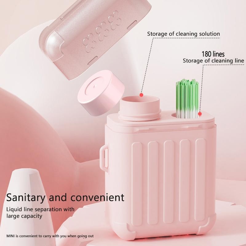 AKIESY Ear Hole Cleaning Thread, Peach-Scented Deodorizing Ear Cleaning Solution,