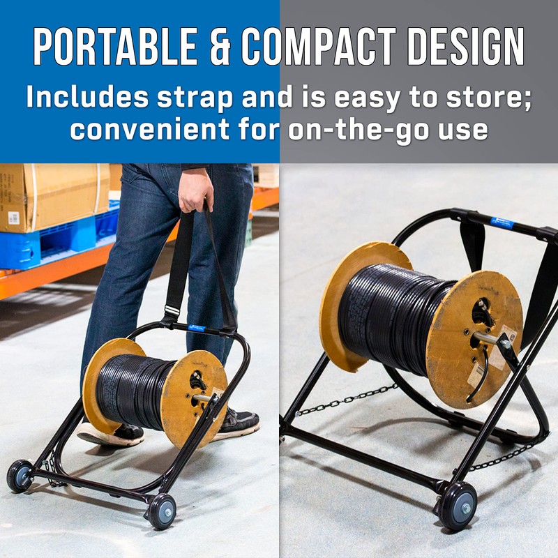 Jonard Tools CC-2721WS High Durability Steel Cable Caddy with Wheels