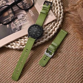 [ANNEFIT] Ballistic Nylon Watch Band, Military Watch Replacement Band, Fabric 2 Line Nylon Strap, Quick Release, Nylon