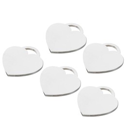 MECCANIXITY Metal Blank Tags Stamping, 1"x1" Silver Stainless Steel Blank Dog Tags DIY Engraving Blank Tags for Pet Dog ID Tags, Pendant Decoration, Craft Tags, Pack of 5