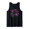 Coquette Bows Cute Pink Cherries Y2K Girly Summer Tank Top