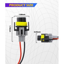 SCUARI Car Fog Light Wiring Harness Kit,Car Accessories,H8/ H9/ H11 Fog Light Harness Connector,Waterproof Pigtail Adapter Plug,Used to Stabilize The Headlight to Turn Fog Lights (2PCS)